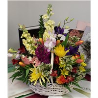 Colorful Mixed Basket Arrangement